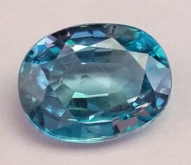 Photo of a blue-colored gemstone