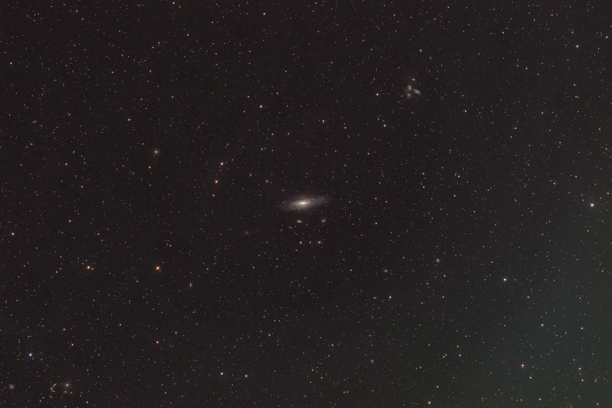 Two groupings of galaxies