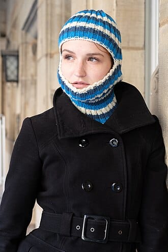 Photo of a woman wearing a balaclava