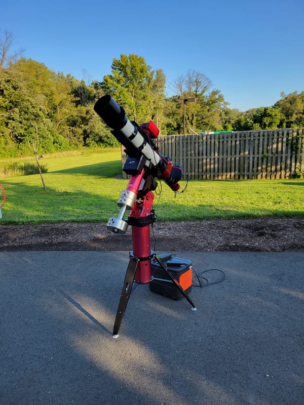 Photo of one configuration of my telescope rig